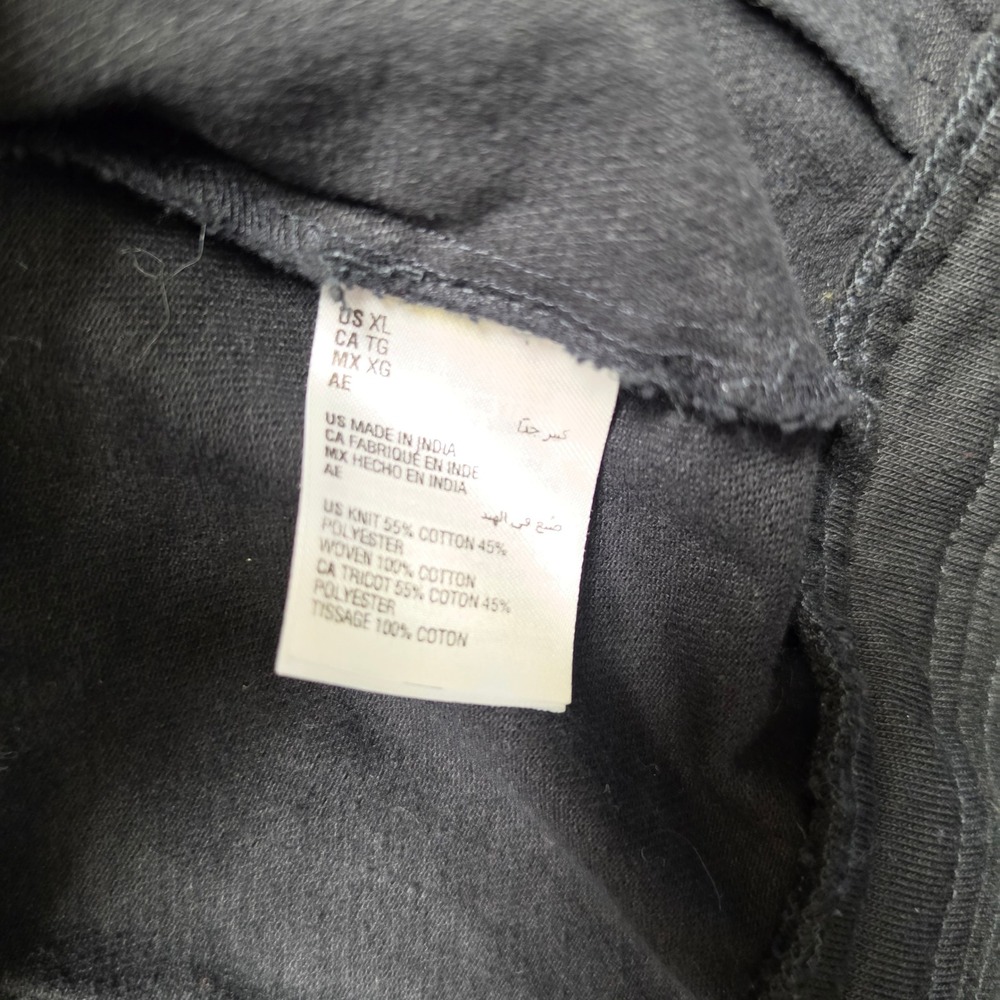 Sun + Stone Mens XL Black Hooded Trucker Jacket Layered Look Full Zip Jacket - Picture 3 of 10